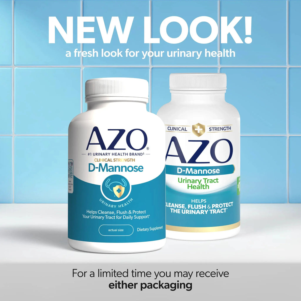 AZO D Mannose Urinary Tract Health, Cleanse, Flush & Protect The Urinary Tract, No.1 Pharmacist Recommended Brand, Clinical Strength, Non-GMO, 120 Count