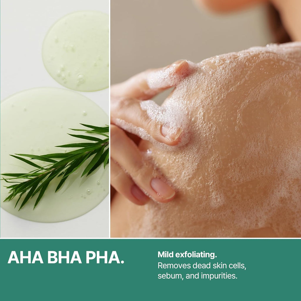 SOME BY MI AHA BHA PHA 30 Days Miracle Acne Clear Body Cleanser 13.5oz – Salicylic Acid & Tea Tree Acne Body Wash – Deep Cleansing, Sulfate & Paraben Free Korean Skin care